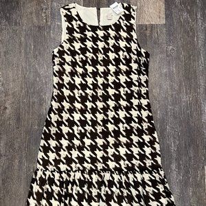 NWT J. Crew Houndstooth 100% Silk Dress | Size 4